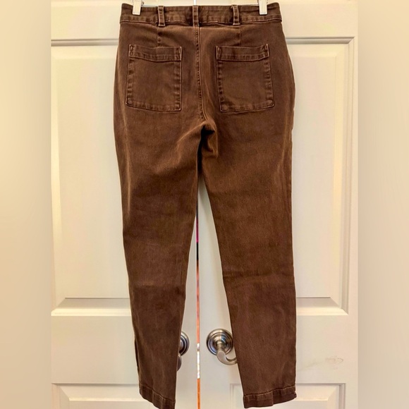 Bella Dahl Sz 26 Rowan Side Zip Pocket Pants in Brown Denim - Picture 7 of 8